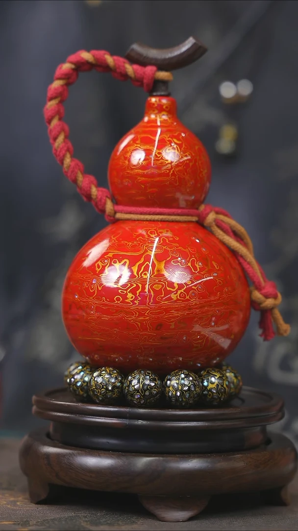 【闪购商品】YB201漆艺酒葫芦不包手串及旋转底座