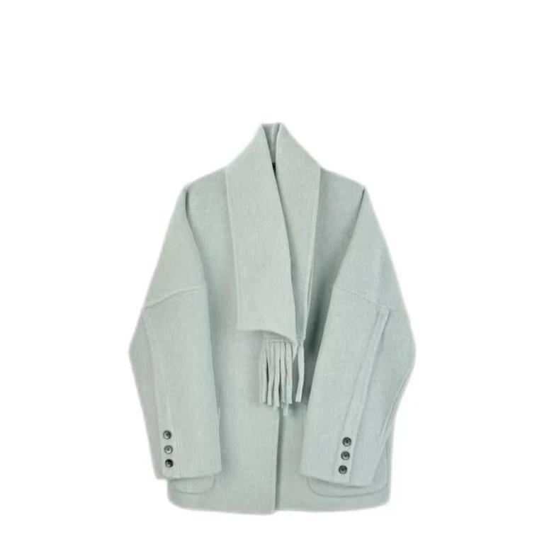 【万道喜】高品质-28833 短款双面羊毛大衣