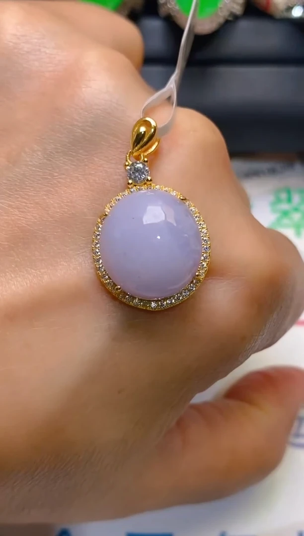 【闪购商品】翡翠耳饰银S925镶嵌天然A货翡翠1