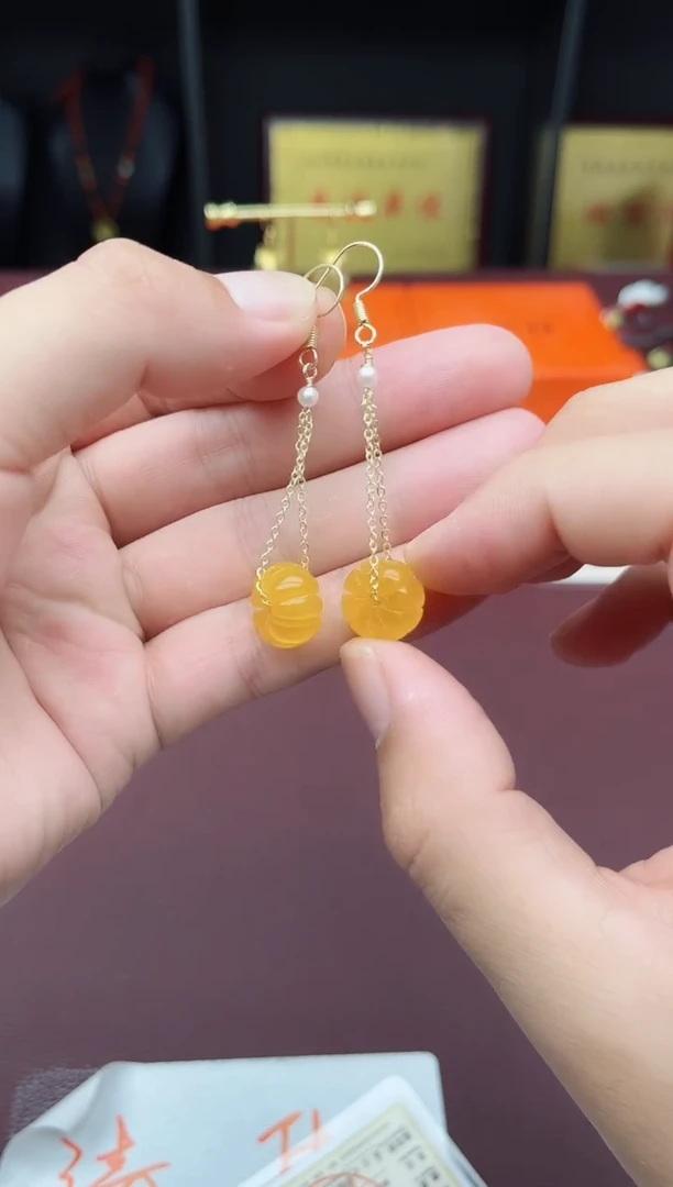 玛瑙/玉髓耳饰银S925镶嵌720000