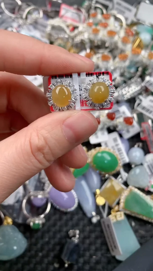 银S925镶嵌戒指翡翠1212---2