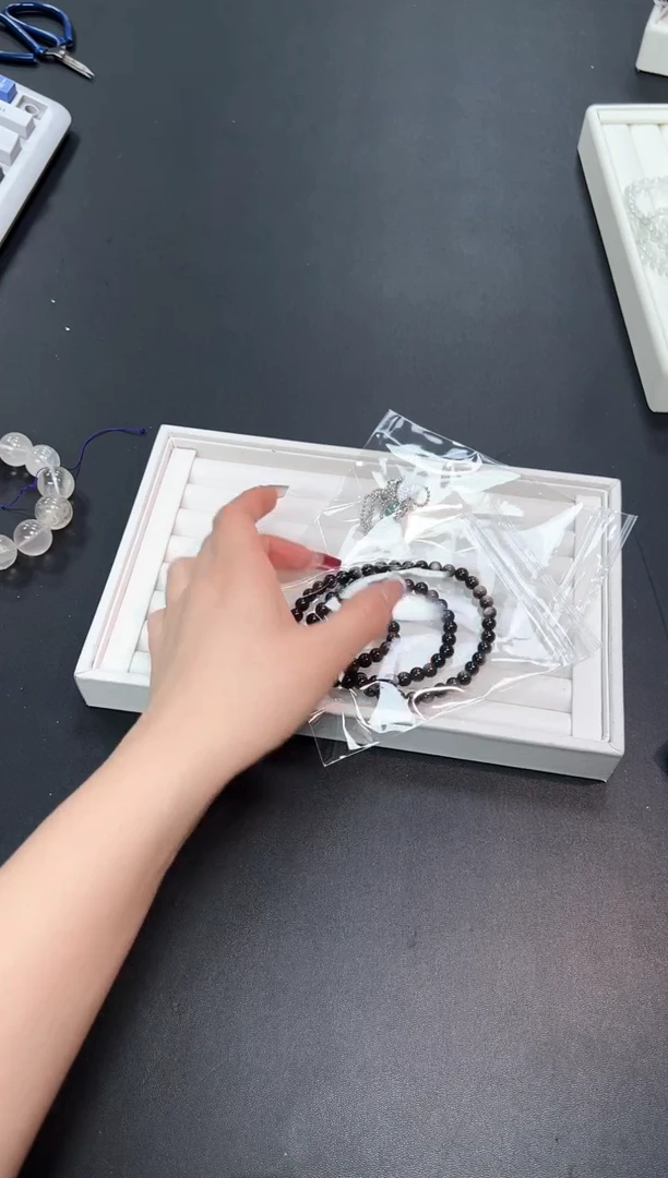 【闪购商品】黑曜岩手链未镶嵌27A4多样性发其一1条默认微瑕