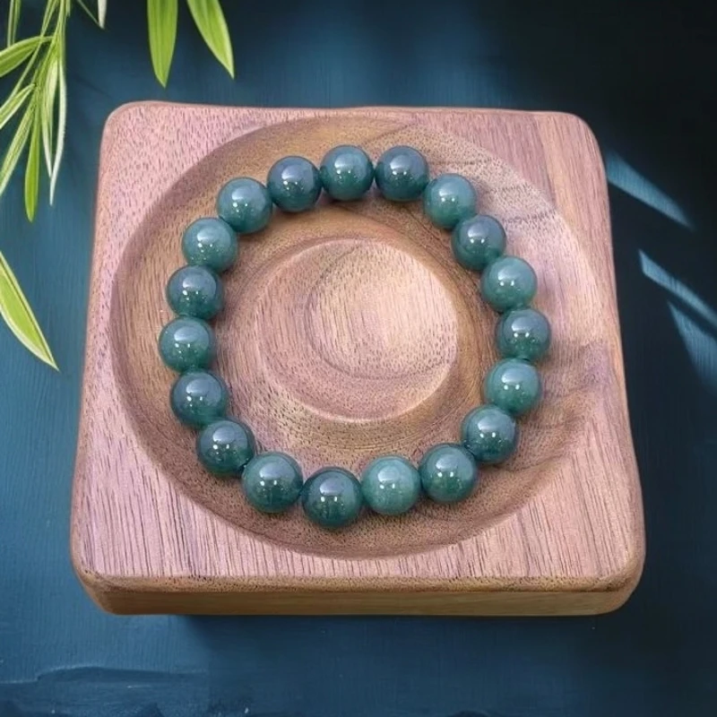 【恩鉴珠宝】天然玉石 139 蓝调深海蓝10mm