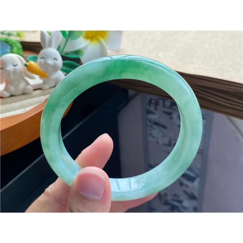 天然翡翠10.03批正圈翠绿镯8856号59.4-11.7-8.7天然翡翠手镯