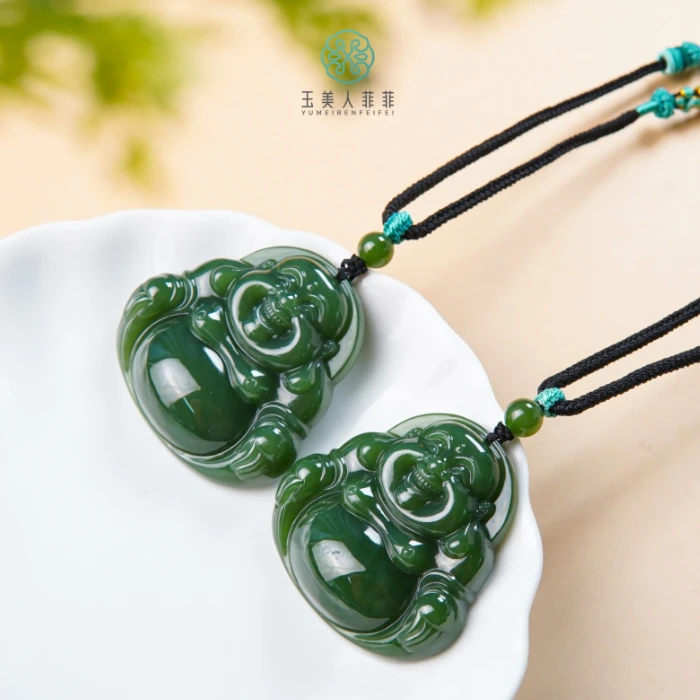 石惑珠宝^和田玉佛公吊坠约50mm-多样性发一