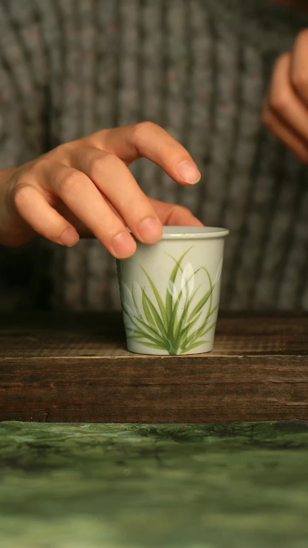 陶瓷青诗集手工手绘瓷器