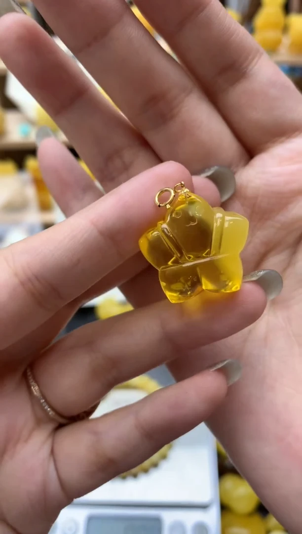 18K金镶嵌琥珀珠宝奇石林****✨050琥珀蜜蜡微瑕