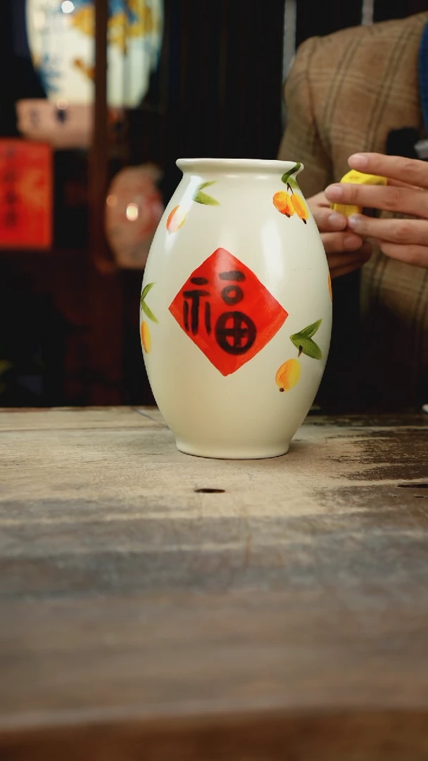 【闪购商品】瓷片景德镇纯手工釉下彩精品花瓶