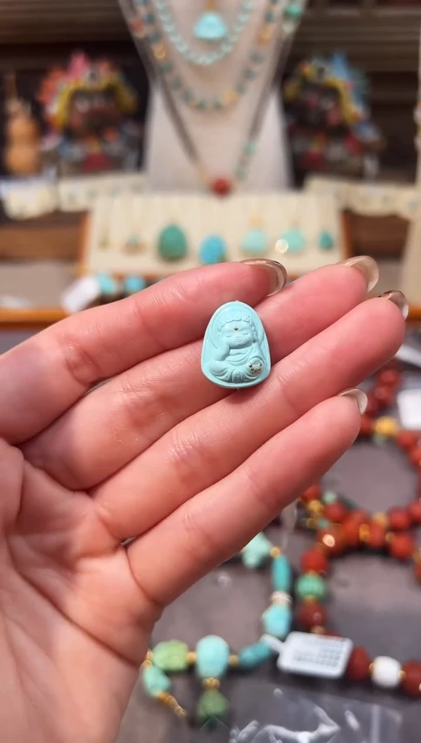 未镶嵌绿松石配饰嘟嘟嘴宝宝佛配饰
