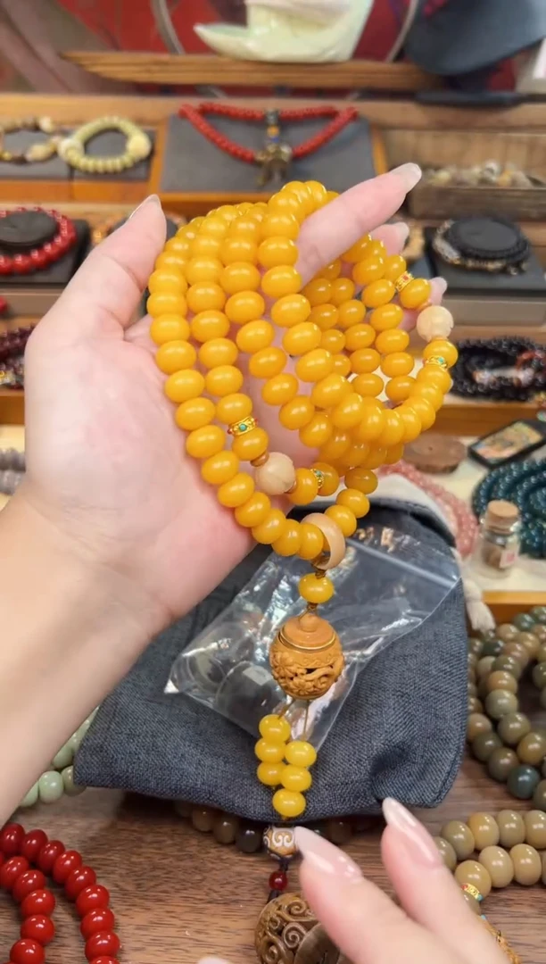 【闪购商品】菩提根/象牙果手串黄菩提香囊108颗+3香