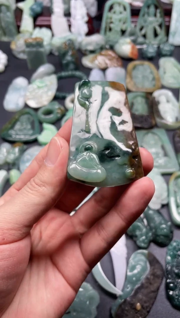 颈饰未镶嵌翡翠14  天然翡翠a货  悟道