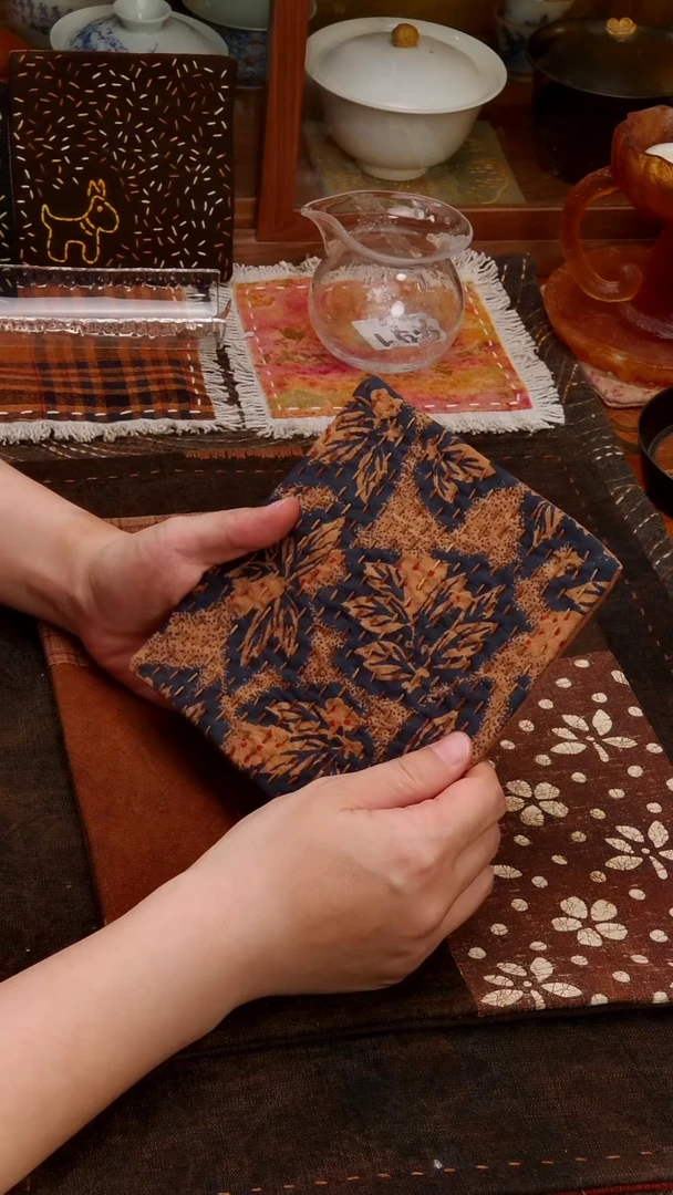 ?*趣Cici手作刺子绣壶垫杯垫-036