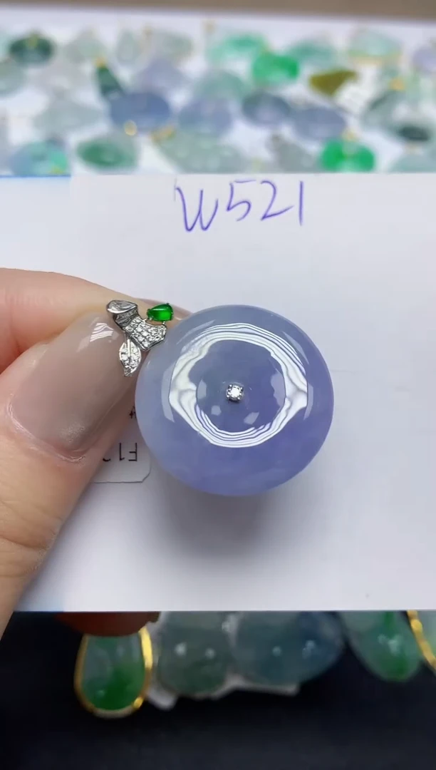 颈饰18K金镶嵌翡翠天然缅甸翡翠A货翡翠百元以上9元证书费自理