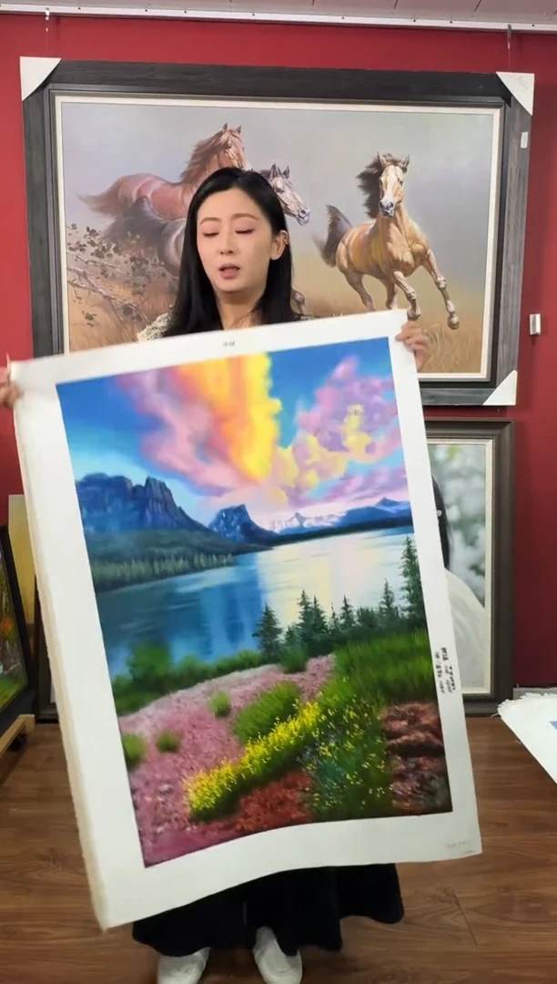 油画【88号】约90*60cm丨朝鲜原创纯手绘孤品油画丨顺丰包邮