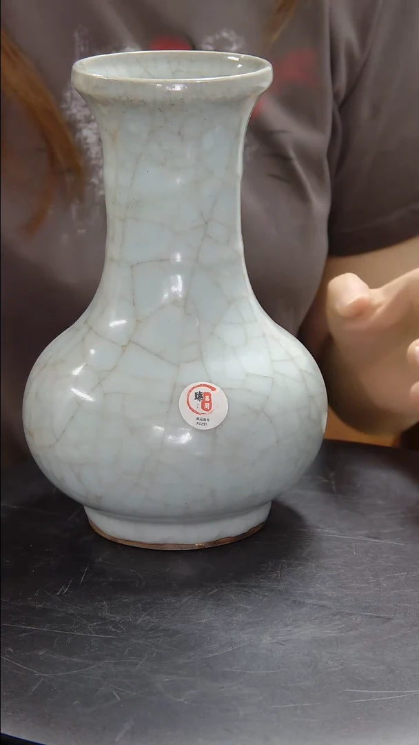 瓶仿官釉玄纹赏瓶#295#
