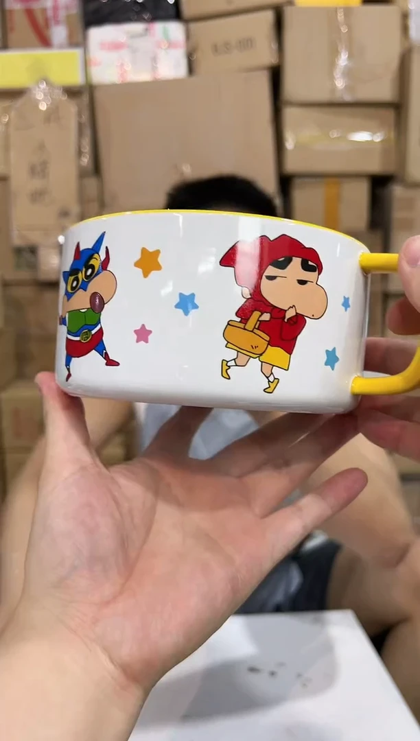 瓷片小新合集星星泡面碗 微瑕