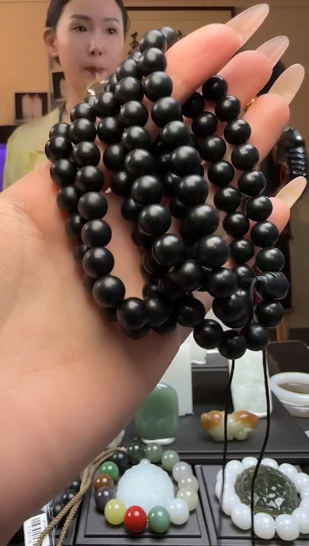 【闪购商品】和田玉青玉圆珠未镶嵌长链