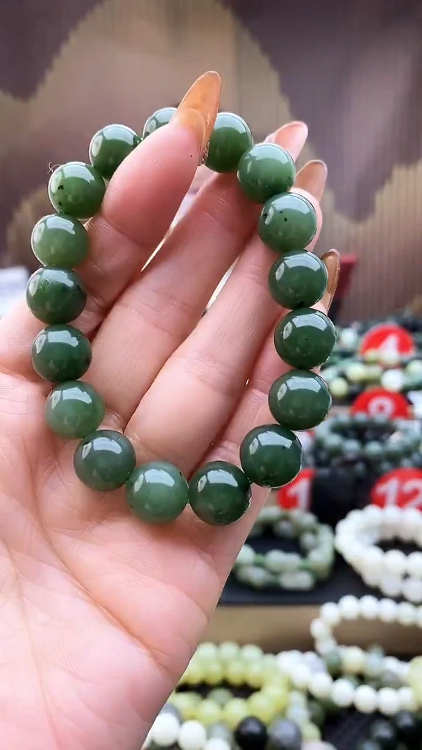 未镶嵌手串和田玉碧玉12