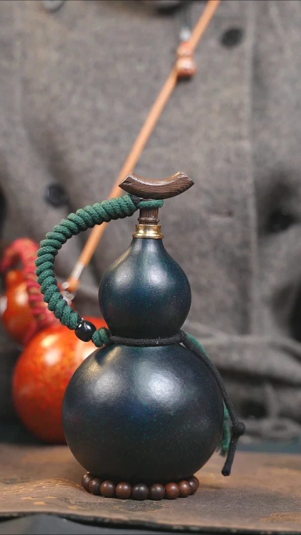 【闪购商品】XN166大漆酒葫芦不包手串及旋转底座