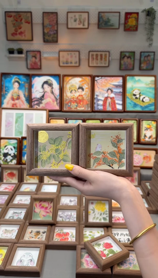 国画小桂花 桂花小兔 一组11