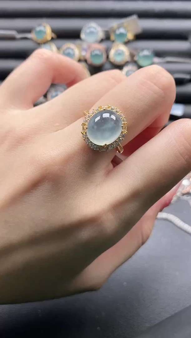 【闪购商品】翡翠戒指银S925镶嵌1111