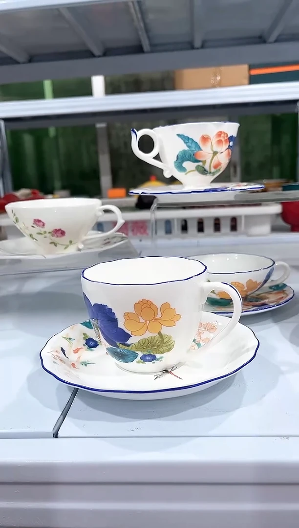 杯子陶（简装）咖啡杯碟一套+小勺