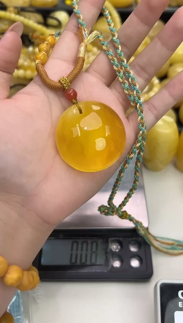 裸石琥珀未镶嵌琥珀蜜蜡吊坠