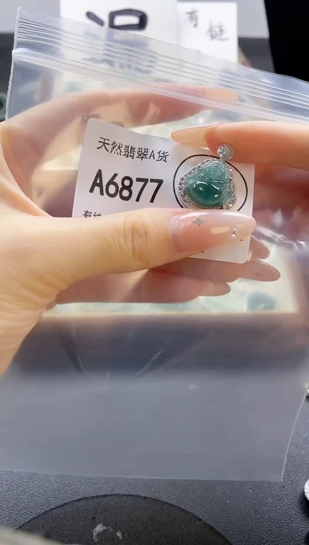 翡翠未镶嵌吊坠(赠链)天然翡翠A货