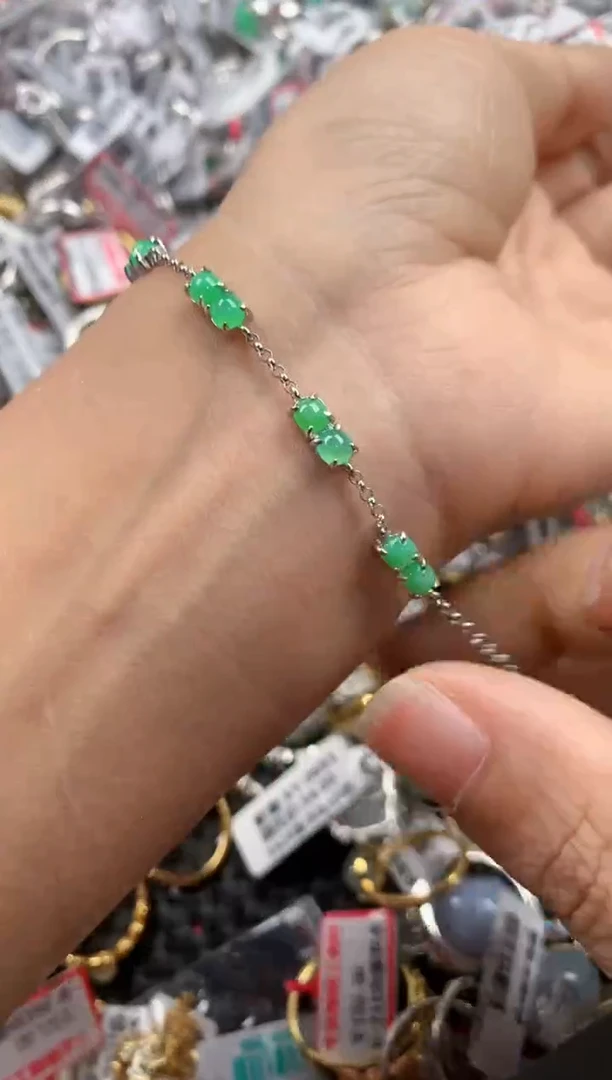 银S925镶嵌戒指翡翠101010----9