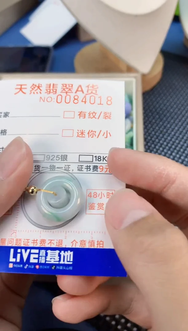 翡翠未镶嵌吊坠(不含链)1