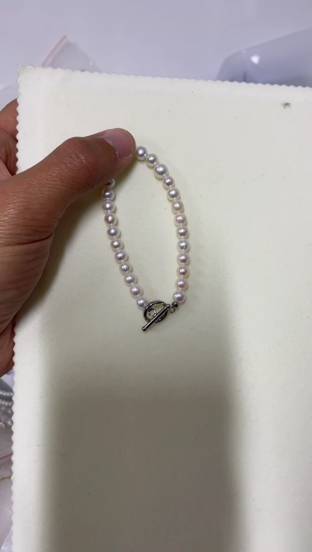 未镶嵌手链定制淡水珍珠5-6手链