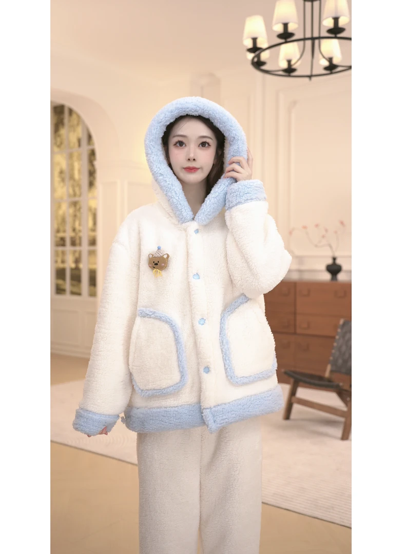 DM【趣味小熊】冬季加厚热力绒保暖过冬家居服CNNNN