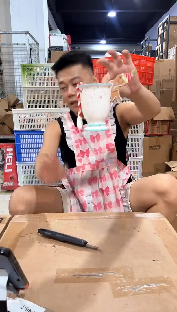 瓷片姜饼人一杯一勺