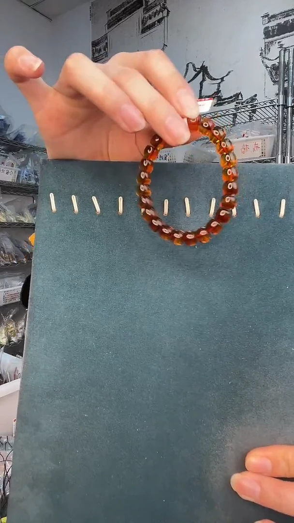 裸石琥珀未镶嵌A2651红蓝珀