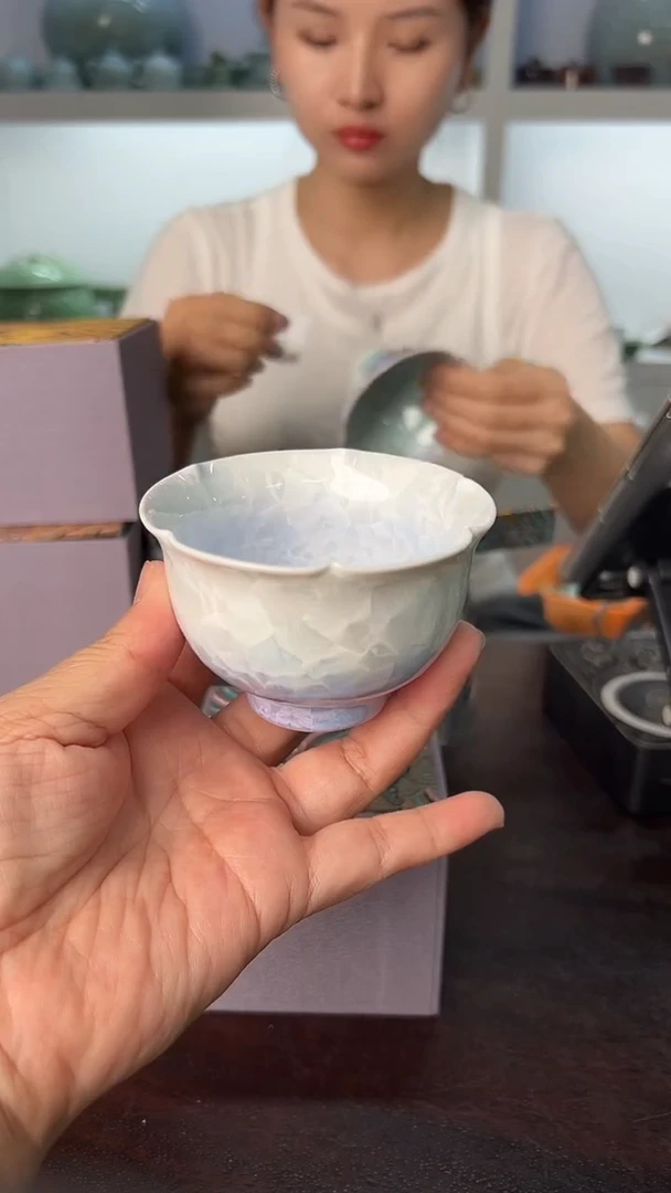 龙泉云间青瓷小米茶器