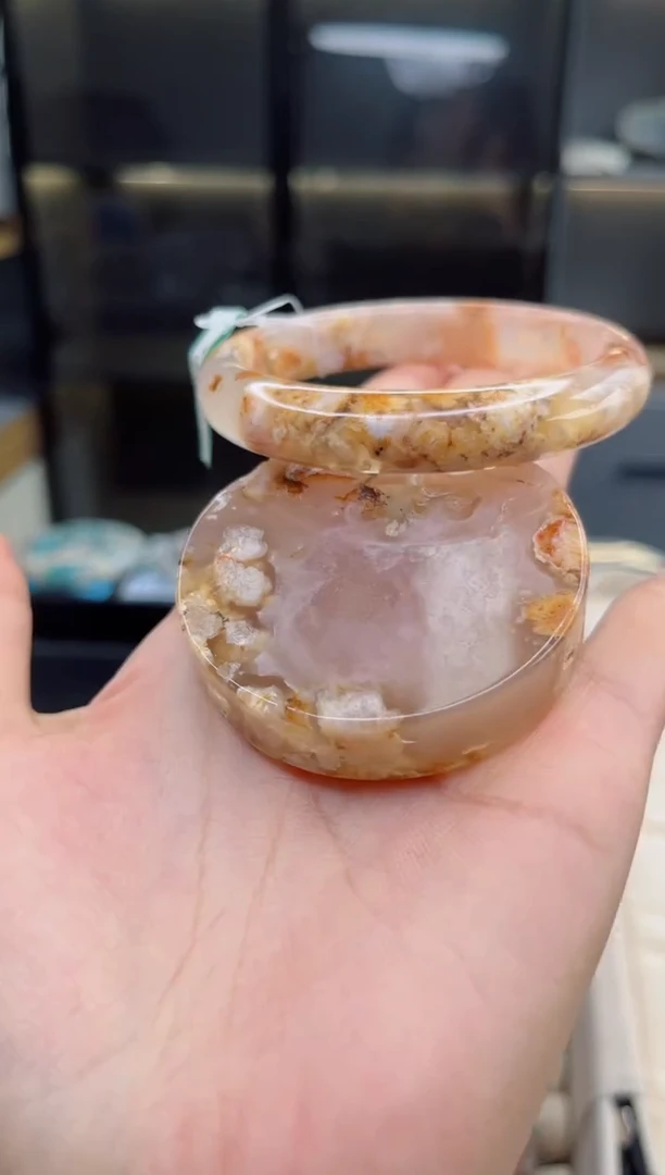 石英质玉手镯未镶嵌58圈口（赠送镯心）6357182