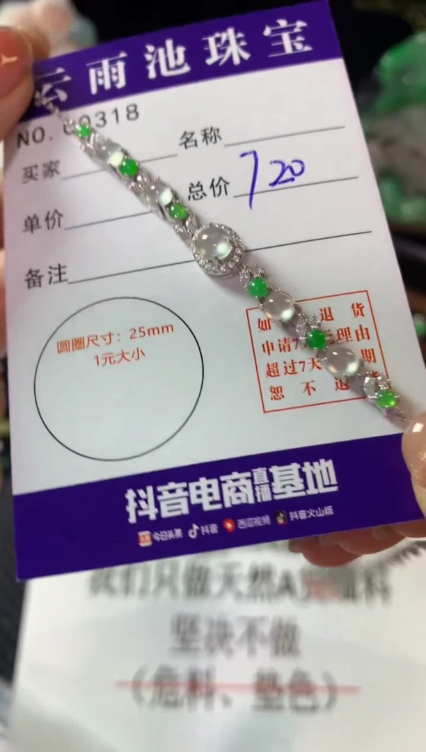 银S925镶嵌手链翡翠翡翠