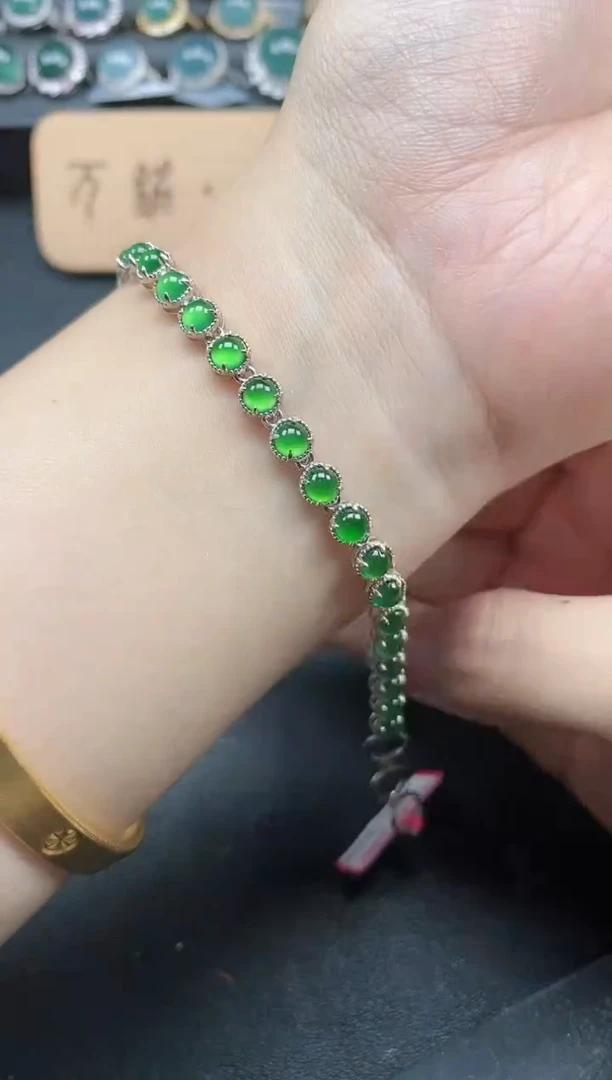 翡翠戒指银S925镶嵌51511