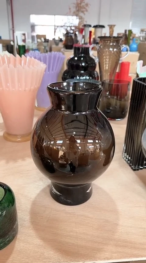 【闪购商品】玻璃咖色大肚