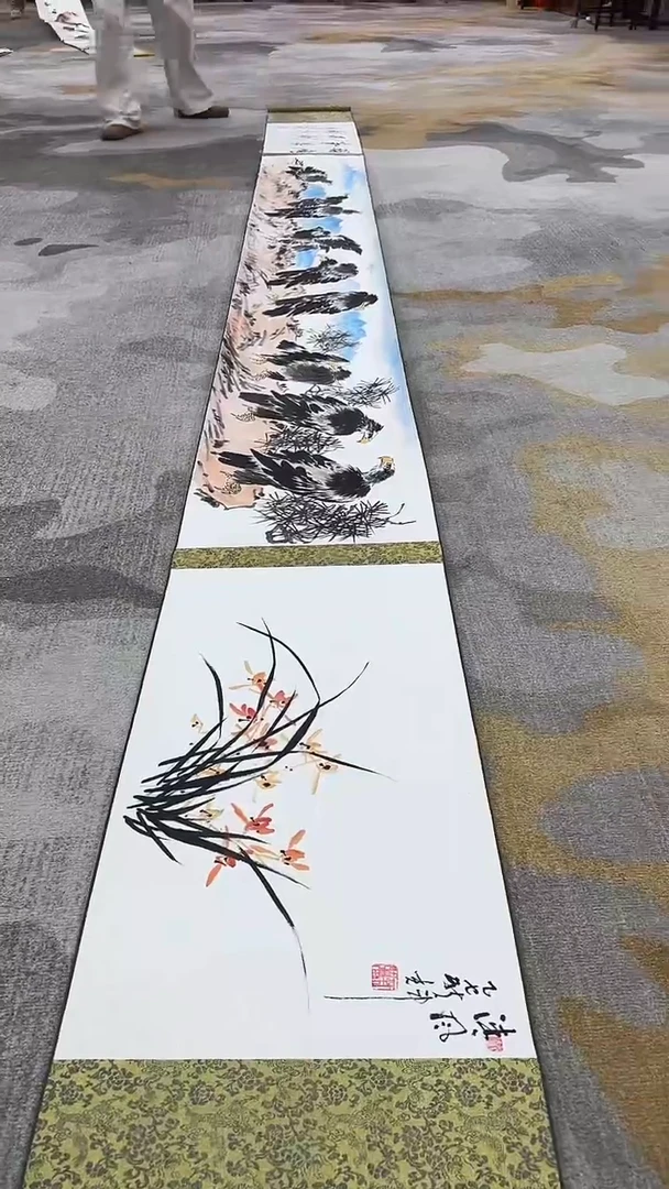 国画9.22-严选-颜新辉-五米长卷-九鹰图-C10