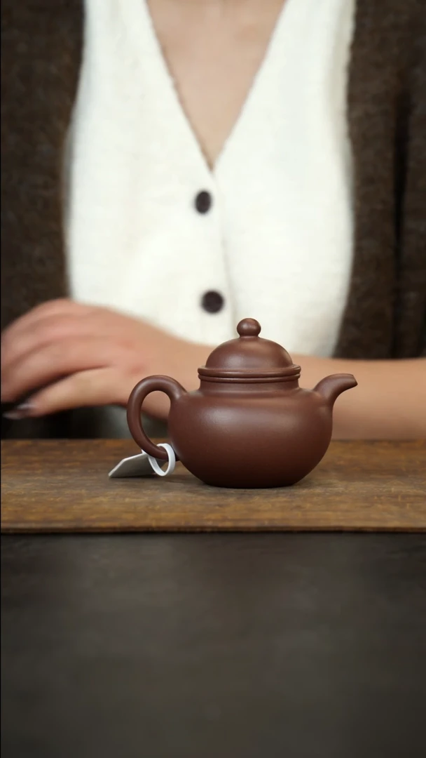 茶壶紫砂掇球桂花紫泥180cc