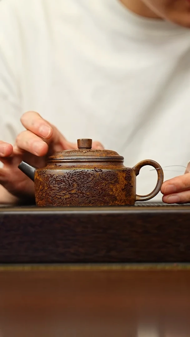 茶壶紫砂宜兴原矿 半手工 紫砂壶容量220CC