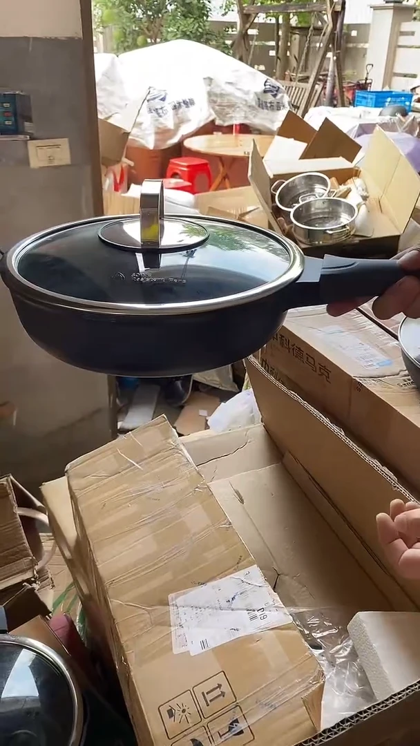 1素味蓝钻煎炒锅26有盖