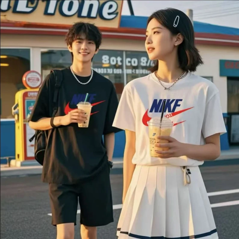 2025夏季新门店发货男女同款夏季短袖T恤男纯棉圆领-A9