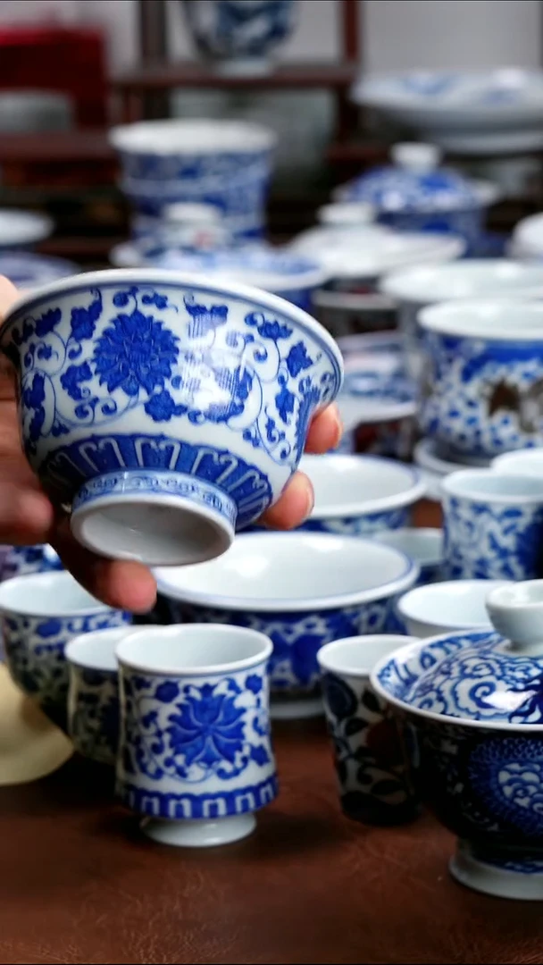 景德镇高端茶器智*景德镇墨奈纯手工手绘高端茶器