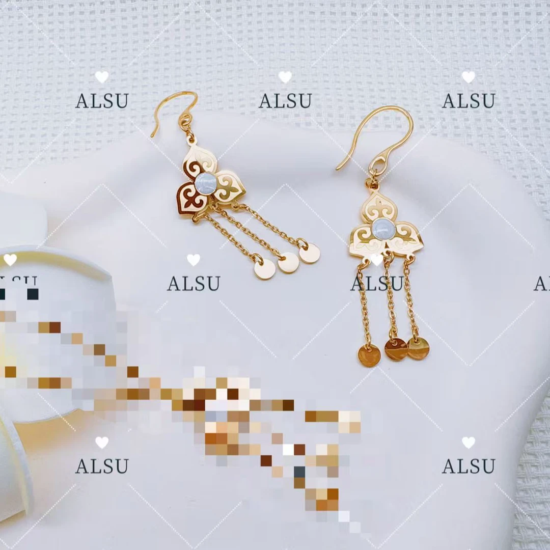 合金硅胶耳饰 ALSU原创经典民族风简约风流苏耳环百搭时尚