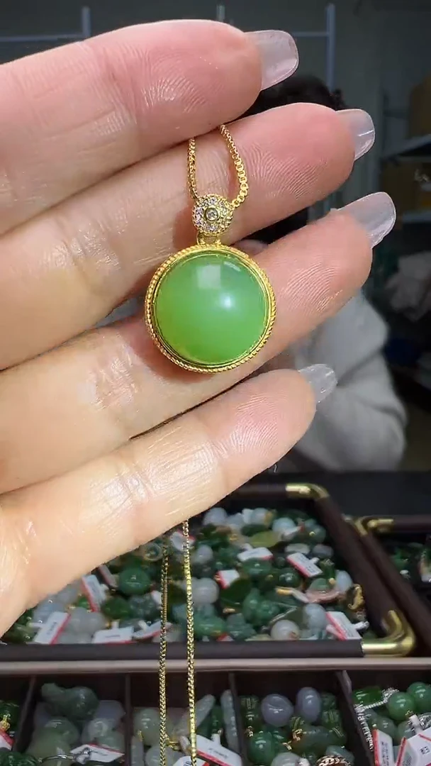 颈饰银S925镶嵌和田玉（多样性发货.发其一)11.14.51