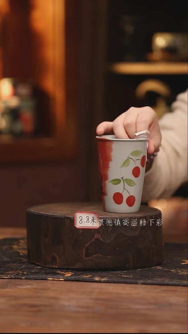 陶瓷 景德镇高温釉下手绘陶瓷@L548@