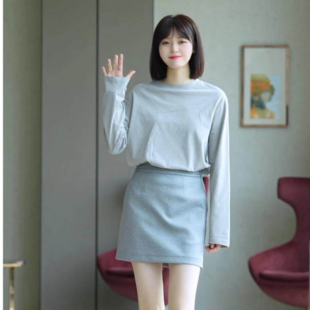 AMASS/阿玛施秋冬新款百搭长袖上衣时尚气质休闲风T恤女530189