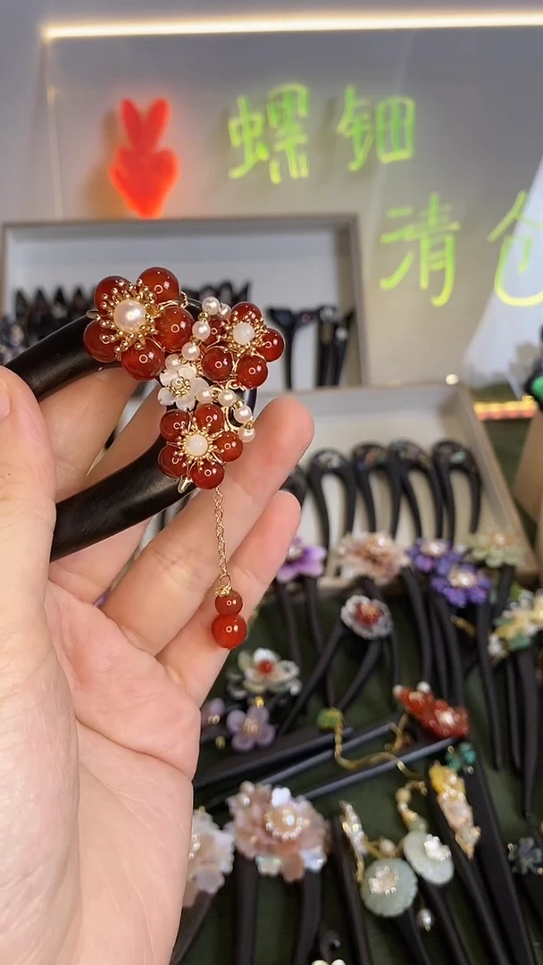 非金属木质美丽发簪